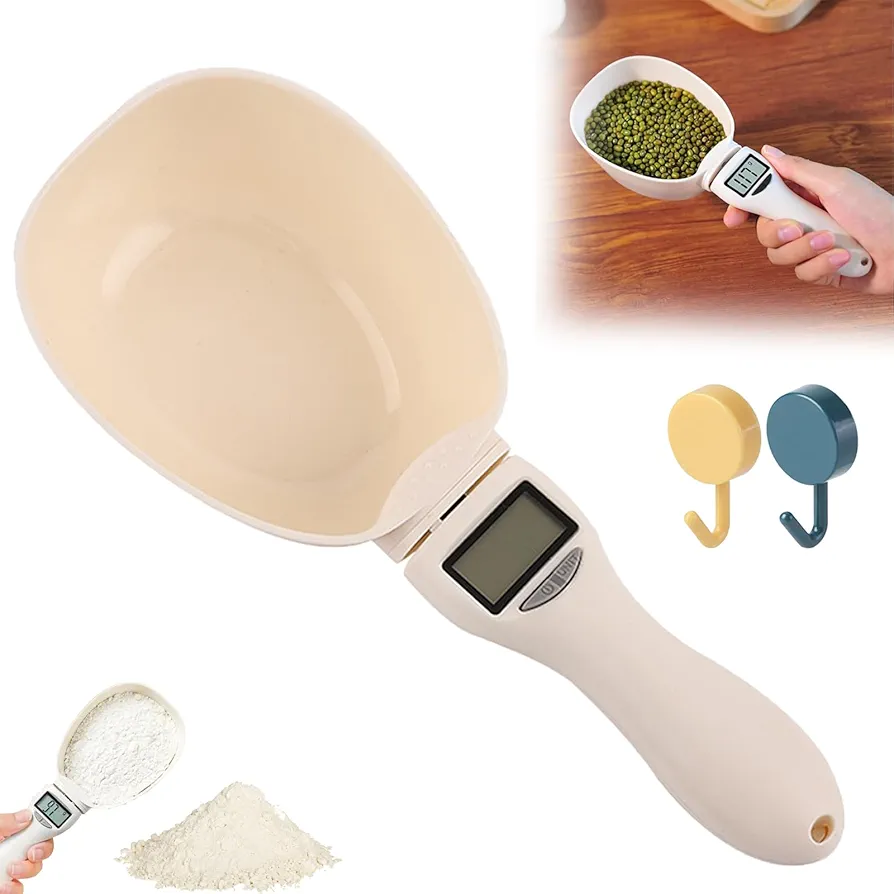Food Measuring Scoop Scale, Digital Measuring Spoon, Kitchen Scale Spoon, Digital Spoon Scale for Food, Digital Kitchen Scale Spoon with Removable Handle, for Dispensing Food and Condiments (1PCS)