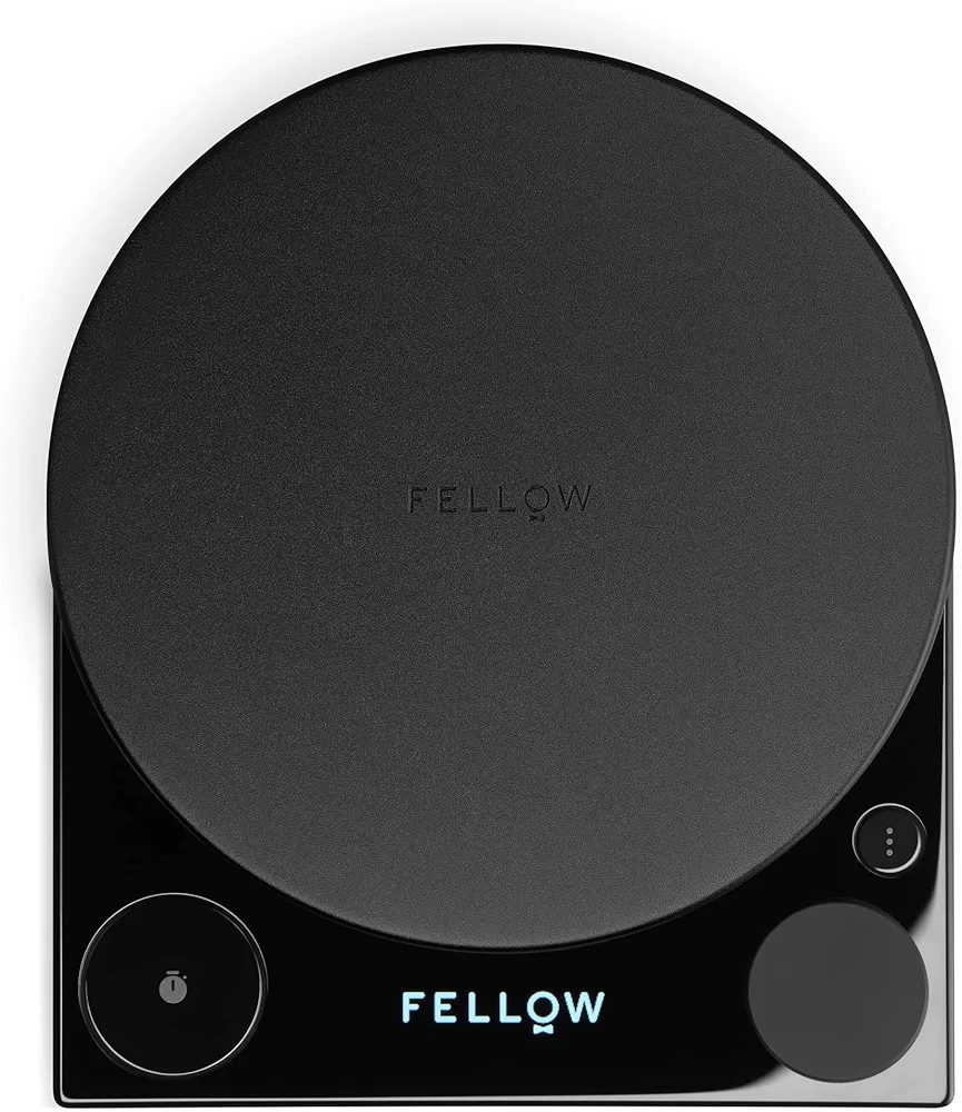 Fellow Tally Pro Studio Digital Coffee Scale - Precision Scale with Glass Top - Digital Kitchen Scale for Coffee & Small Goods up to 5 lbs - Measures in g, oz, lbs, & mm - Matte Black