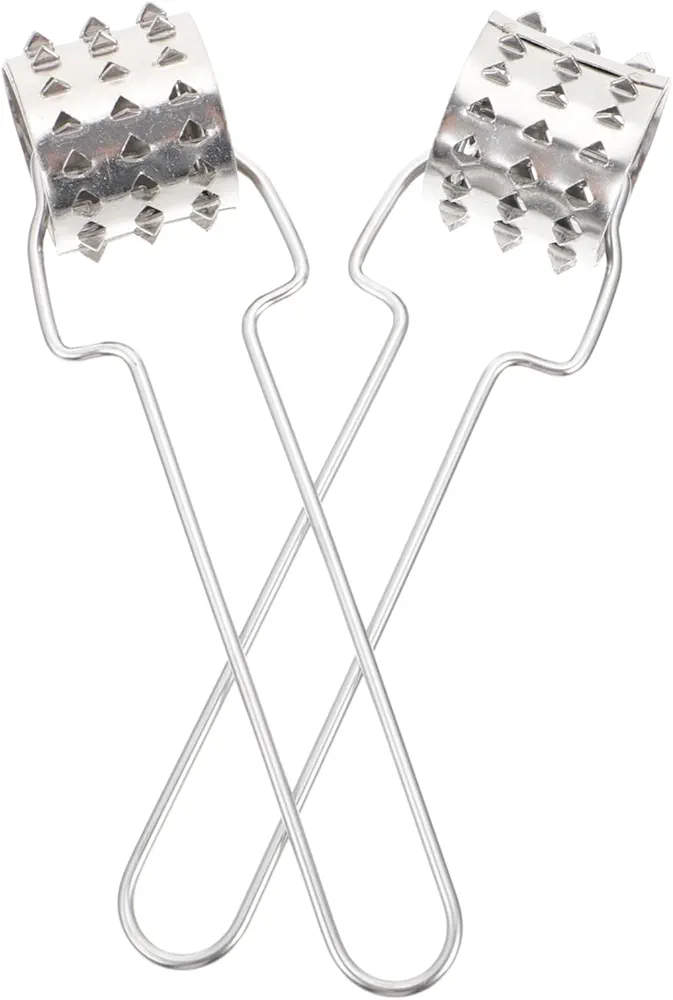 2pcs Meat Loosener Punch Tool Beef Punch Dispenser Kitchen Tenderizer Chicken Tenderizer Pizza Hole Maker Meat Softener Hammer Meat Mallet Tenderizer Silver Stainless Steel