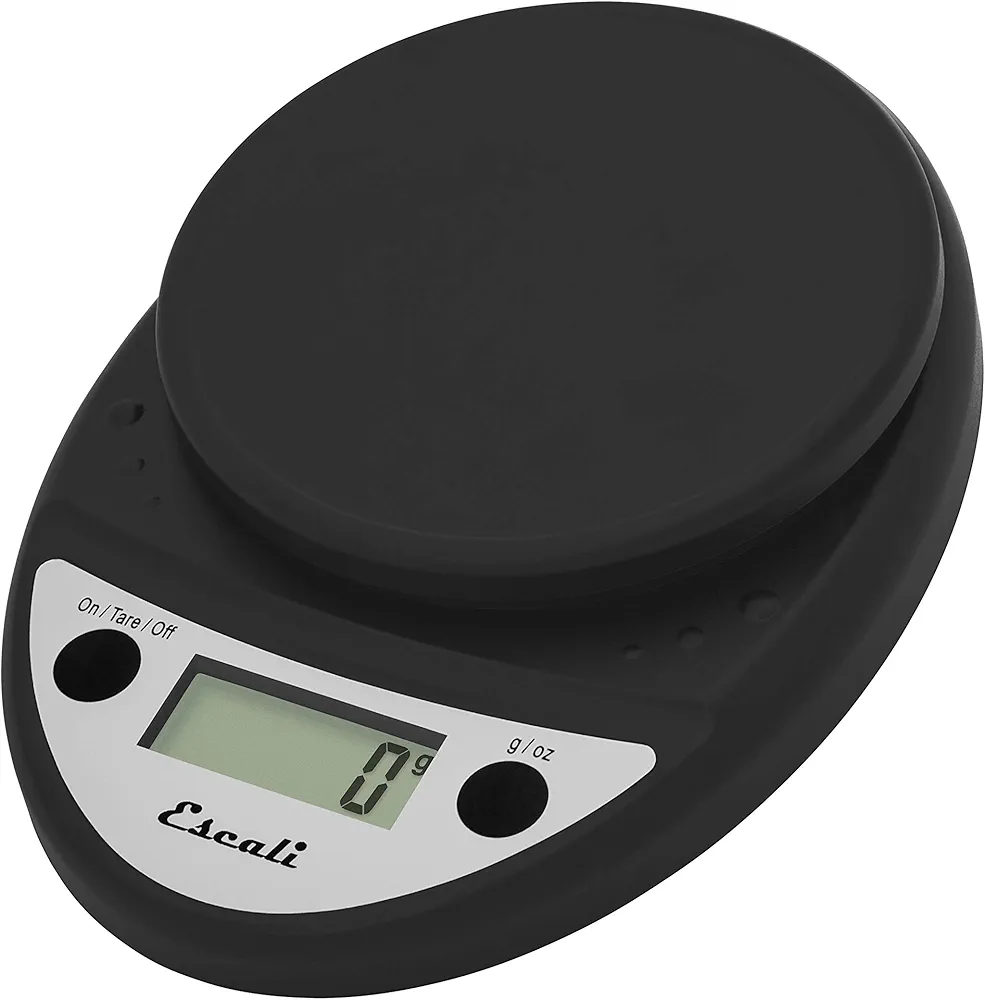 Escali Primo NSF Listed Digital Scale, 11 lb/5 kg, Black (SCDGP11BK)