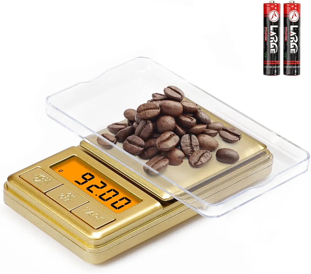 Mini Pocket Scale 100g/0.01g, Digital Gram Scale with Cover, Small Travel Ounce Scale for Food, Herbs, Spices, Gold, Jewelry, Coins,Kitchen (Battery Included