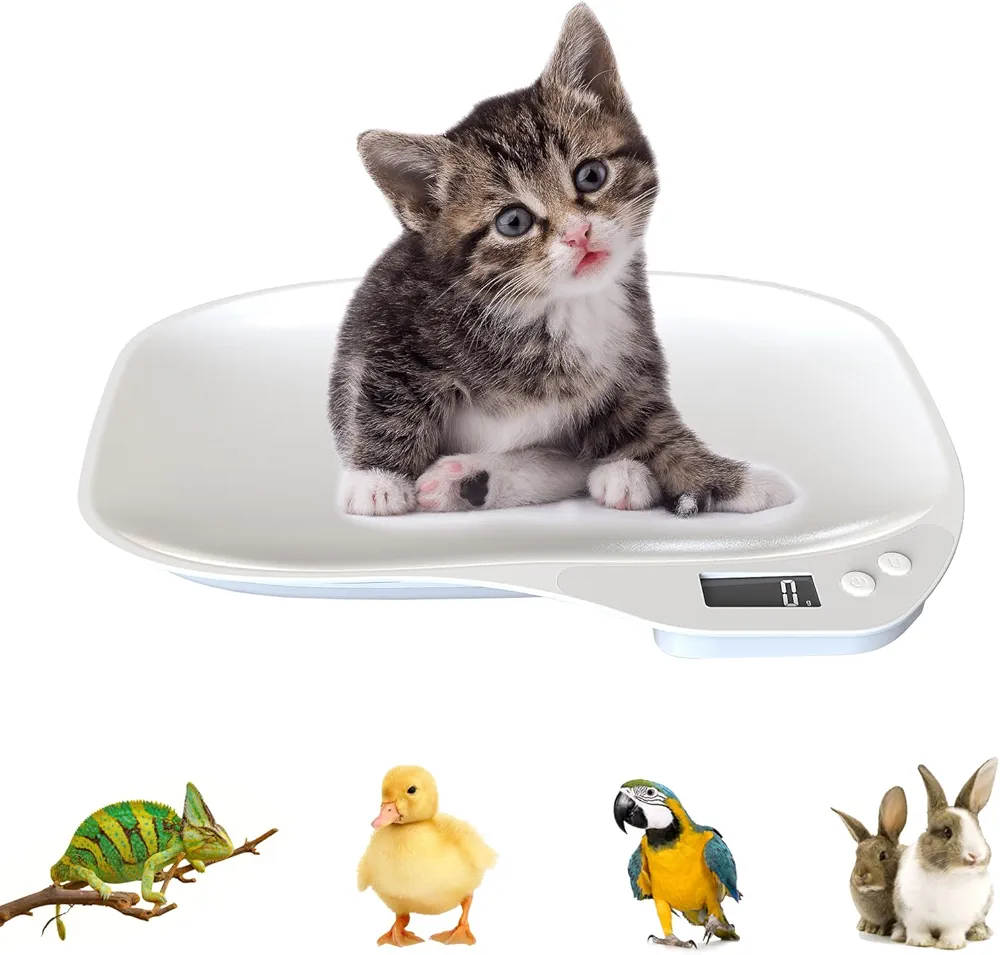 Digital Pet Scale, Portable LCD Electronic Weighing Scale(Max. 33 lbs), Small Animal Weight Scale, Multifunction Kitchen Scale for Food/Lizard/Puppy/Kitten/Hamster/Whelping
