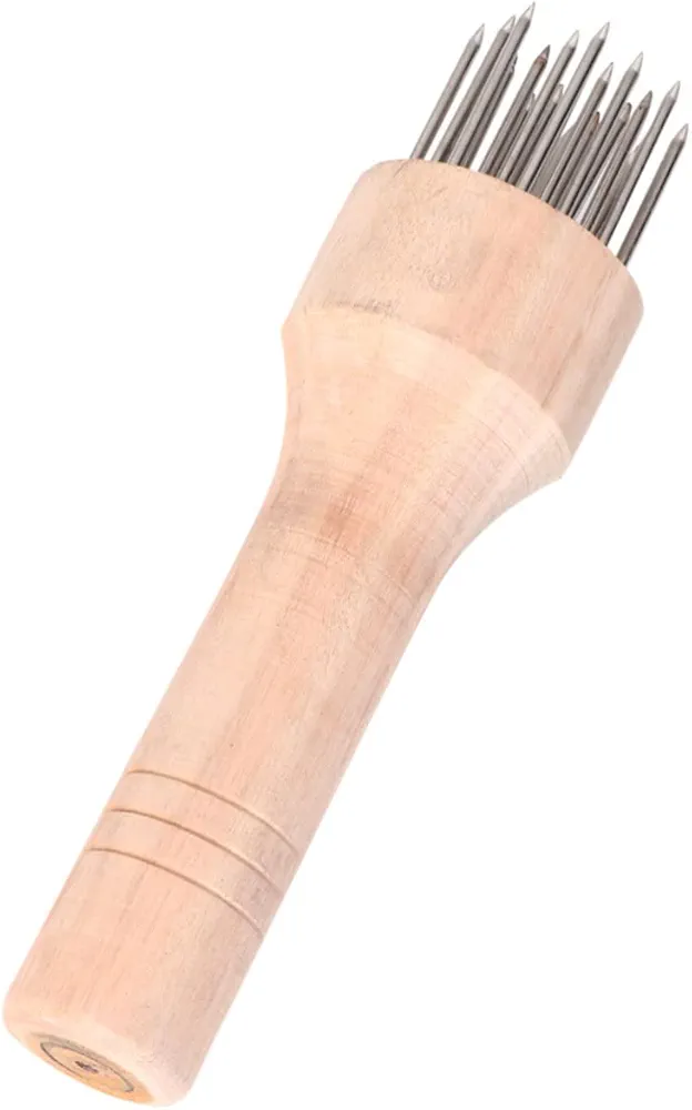 DECHOUS Steak Tenderizer Meat Tenderizer Pork Tenderizer Grilling Tools Wood Tools Hand Tools Meat Loosening Machine Wood Steak Loosening Machine Meat Maker Tender Meat Leatherware
