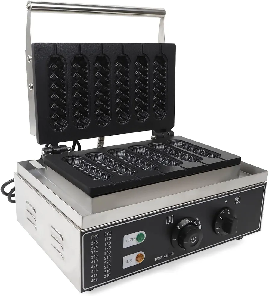 1500W Electric Waffle Machine,Commercial Corn Maker Machine,Mini Hot Dog Maker,Stainless Steel Non-stick Sausage Maker