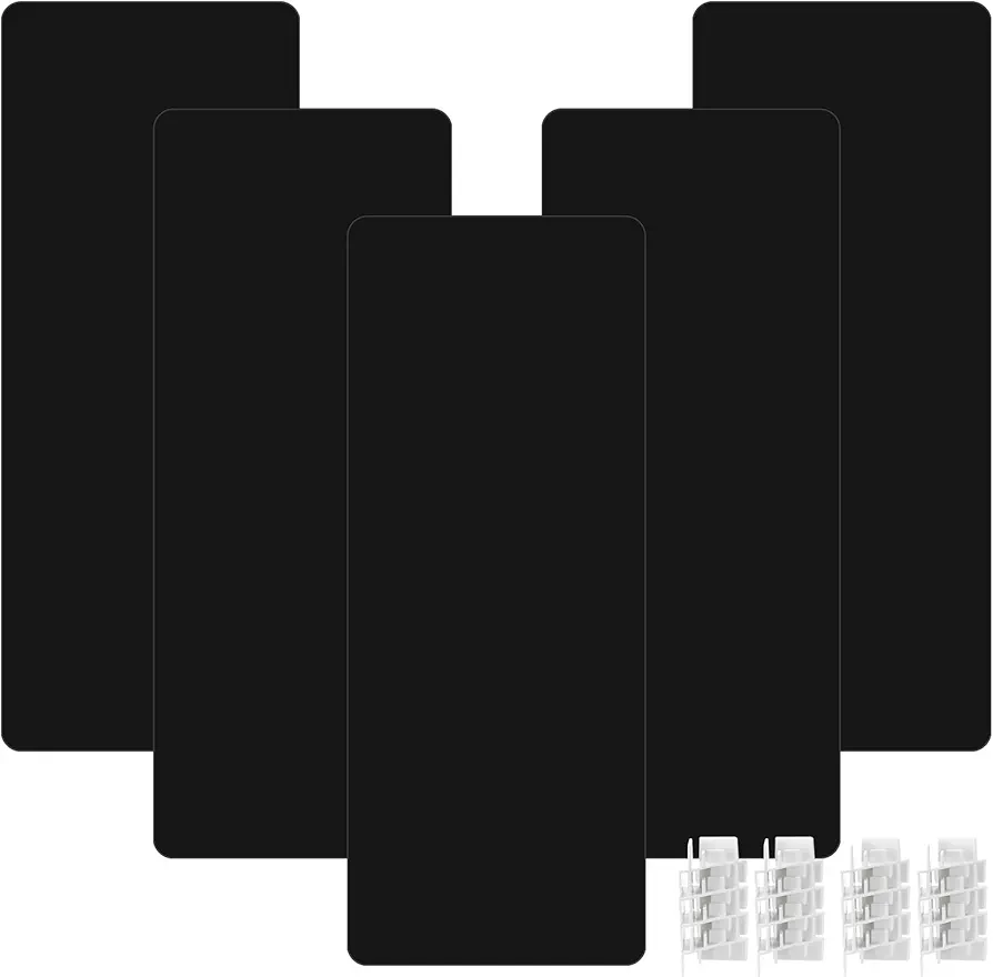 Baderke 5 Pcs Silicone Tray Liners Compatible with Harvest Right Freeze Dryer and 16 Pcs Tray Stackers Tray Mats Silicone Mats for Kitchen Placemat Counter Countertop (Black,Medium)