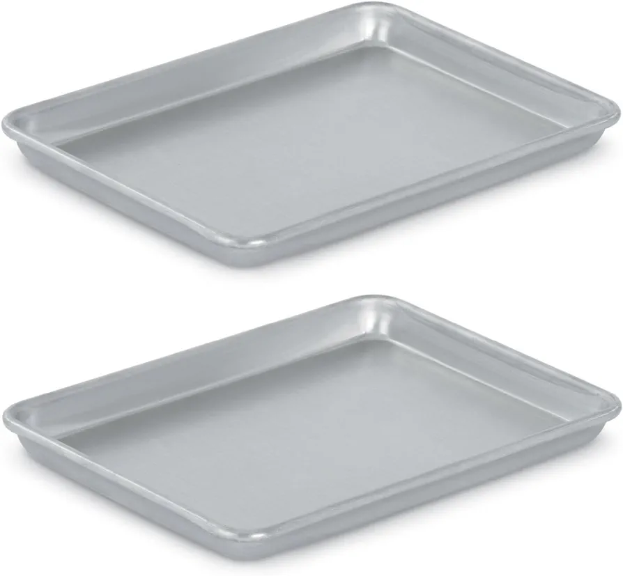 Vollrath (5220) Wear-Ever Collection Quarter-Size Sheet Pans, Set of 2 (9 1/2-Inch x 13-Inch, Aluminum)