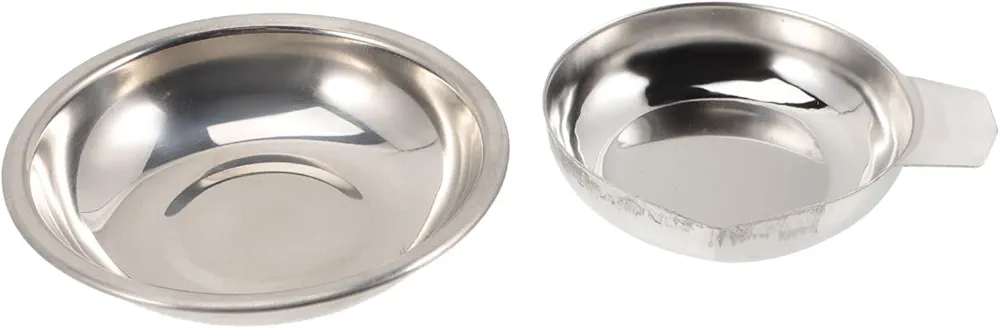 SHOWERORO 2Pcs Stainless Steel Electronic Scale Trays for Weighing Gems and Small Items Weight Pans for Jewelry Laboratory and Food Use