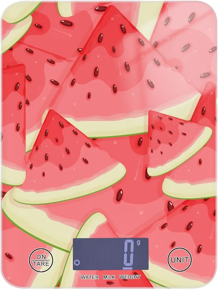 Food Kitchen Scale Digital Waterproof Highly Accurate Scale 11 LBs Baking, Cooking Watercolor Watermelon_145034497