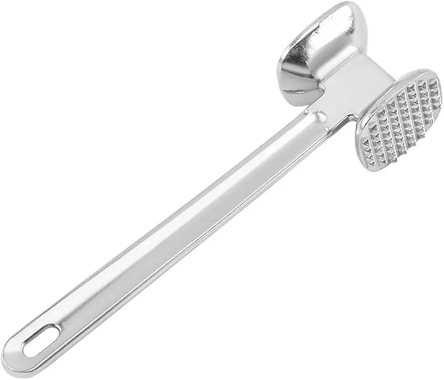 Meat Hammer Cooking Tenderizer Meat Pounder Mallet Meat Mallet Beef Hammer Chicken Tenderizer Hammer Used for Steak Chicken Pounder Meat Tenderizer White Aluminum Alloy