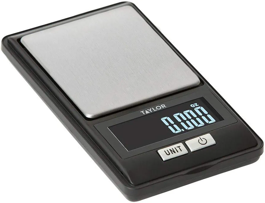Taylor High-Precision Digital Portioning Scale with Cover, 16OZ/500G, Black