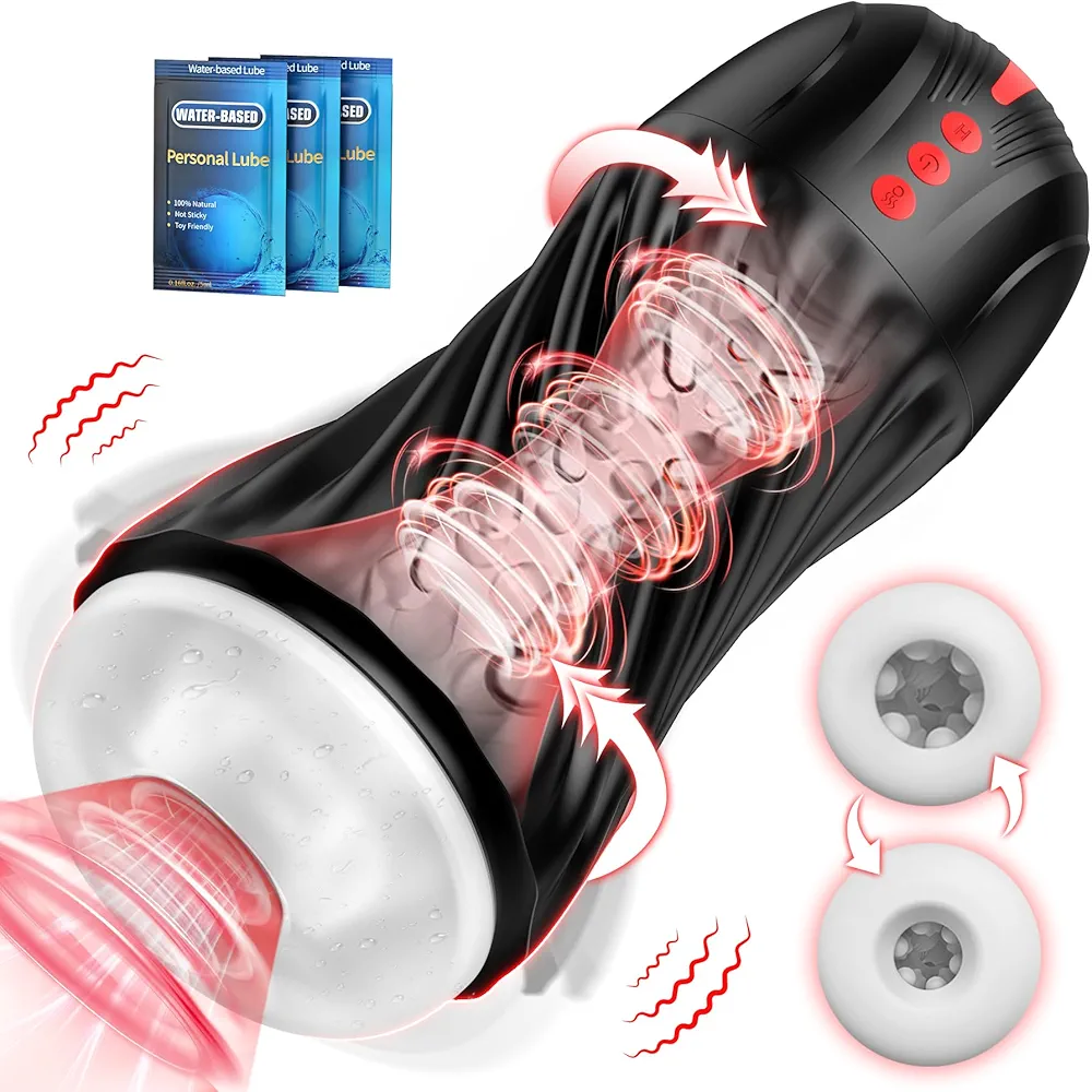 Automatic Male Masturbator Sex Toys for Men - ACUMUM Male Mastusbator with Spiral Shell, Hands Free Masturbators Male Stroker 5 Sucking & 10 Vibrating Mode, Male Sex Toy Blowiob Sex Machine