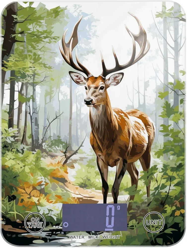 MNSRUU Food Kitchen Scale, Animal Deer Digital Food Scale, Kitchen Scales Digital Weight Scale for Food Ounces and Grams