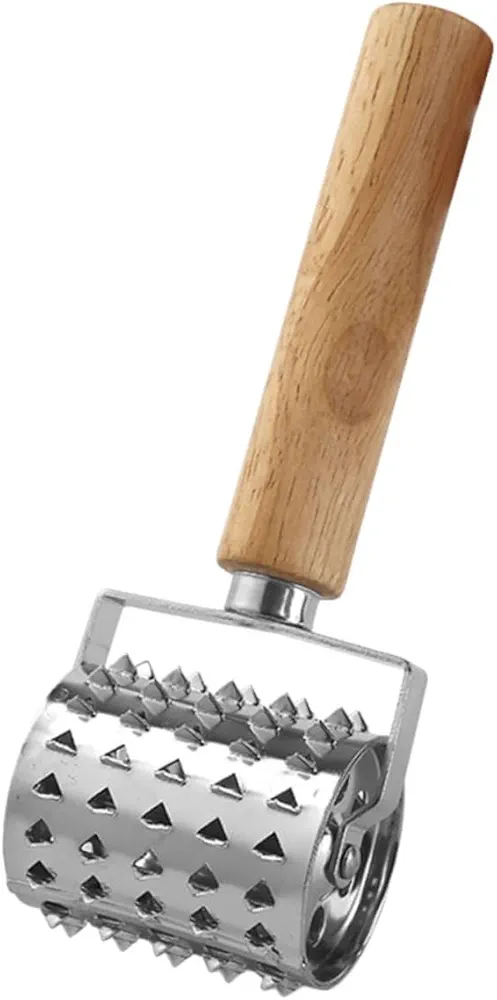 KICHOUSE Meat Tenderizer Pork Tenderizing Tool Meat Grinder Heavy Duty Fish Tenderizer Tools Meat Needle Machine Home Meat Steak Rolling Tools Cooking Mallet Hand Stainless Steel Silver