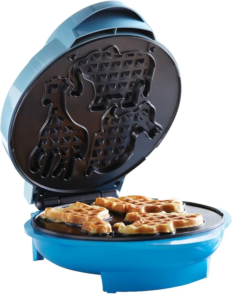 Brentwood Animal Shape Waffle Maker Machine Non-Stick, Blue