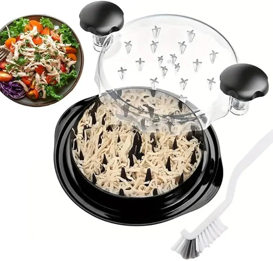 Chicken Shredder - Chicken Breast Shredder Tool Twist with Brush, Meat Shredder tool twist With Ergonomic Handle, Strong Anti Slip Strip, Suitable for Pulled, Chicken, Pork, beef shredder for chicken