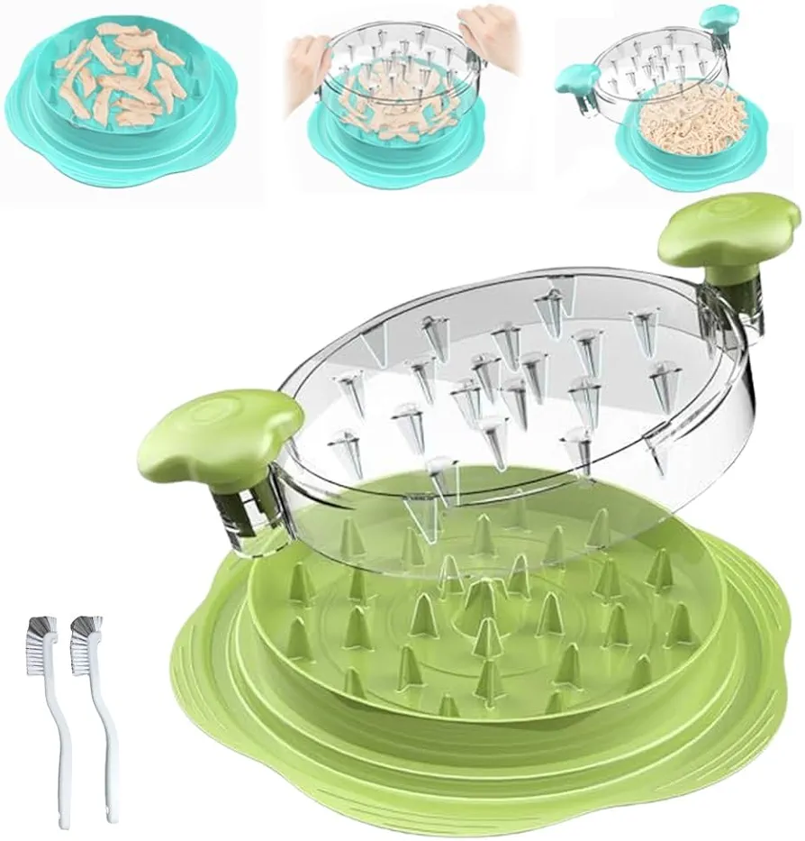 Chicken Destroyer Shredder, Chicken Shedder, Large Chicken Shredder, Chicken Ahredder, Chicken Sheedder, Meat Shredder Tool Twist, Chicken Shredder Tool Twist Large, Chicken Breast Shredder(Green,With