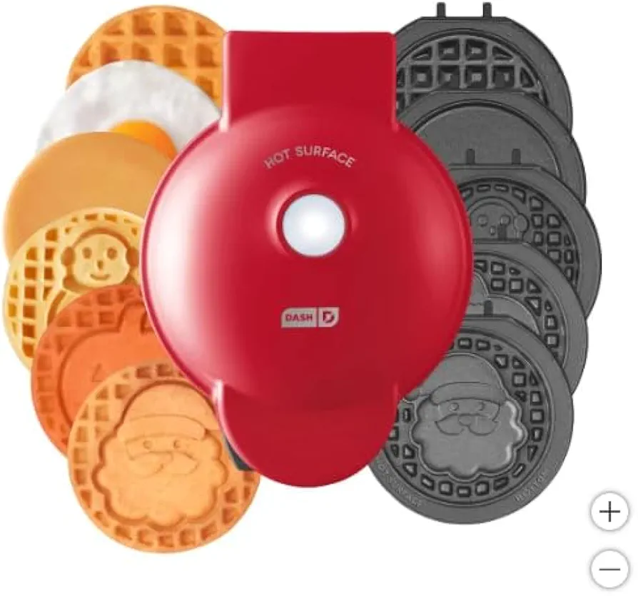 Dash MultiMaker Mini Waffle System with Removable Plates and Storage Case