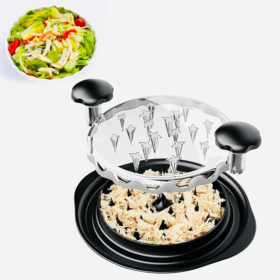 Chicken Shredder Tool, Visible Meat Shredder Tool, Anti-Slip Strip,with Ergonomic Handle, Chicken Shredder Machine with Cleaning Brush & Mat, Dishwasher Safe.