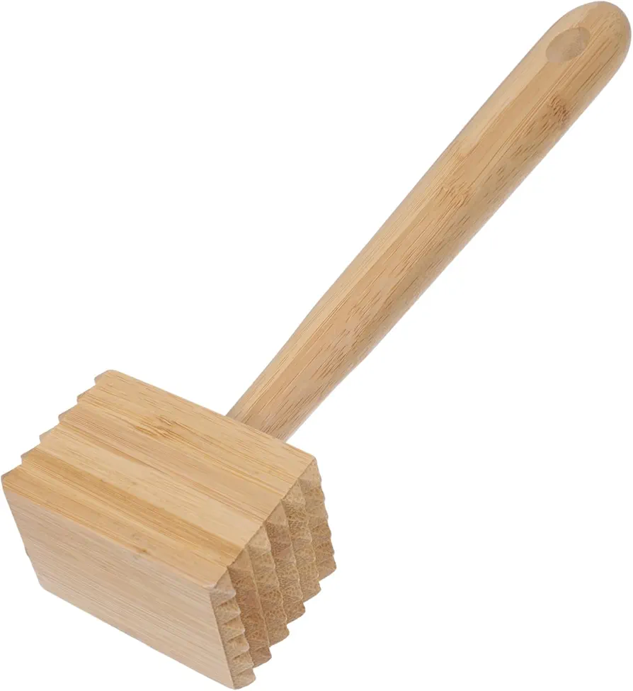 Meat Hammer Chicken Mallet Meat Mallet Pounder Tenderizer Poultry Hammers Meat Tenderizing Mallet Steak Making Tool Kitchen Tools Meat Pounding Hammer Ice Mallet Light Brown