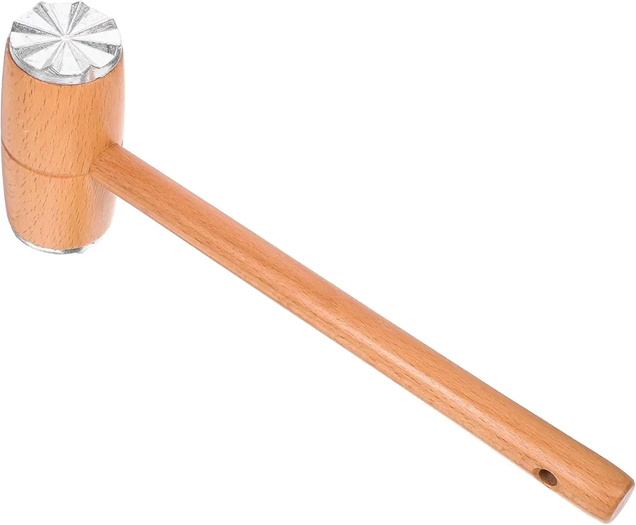 Garneck Beech Pine Meat Hammer Meat Grinder Meat Tenderizer Tool Meat Mallet Metal Meat Tenderizer Machine Meat Pounder Tenderizer Ground Beef Masher Tool Kitchen Tool Aluminum Alloy