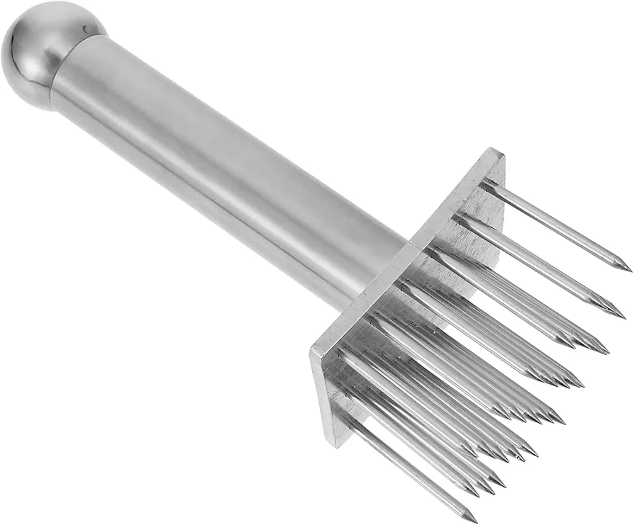1pc Stainless Steel Pork Insert Meat Pounding Tool Steak Tenderizing Tool Kitchen Tenderizer Kitchen Steak Tenderizer Household Cooking Tool Kitchen Tool Pork Tenderizing Tool