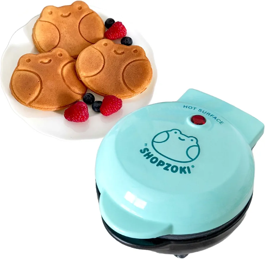 Shopzoki Ebbo Frog Waffle Maker, Non-Stick Waffle Maker, Cute Gifts