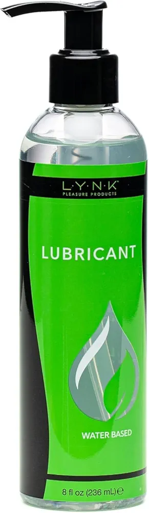 Lynk Lubricant - Water Based Lube Lasts Long & Easy to Clean - Odorless Flavorless Use w/Latex & Silicone - for Internal & External Home Use - 8 Oz