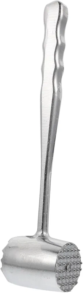 SECFOU Meat Loosening Hammer Meat Tenderiser Mallet Meat Tenderisers Heavy Duty Meat Grinder Meat Masher Tool Meat Grinders Steak Tenderizer Meat Hammer Gavel Aluminum Material Silver