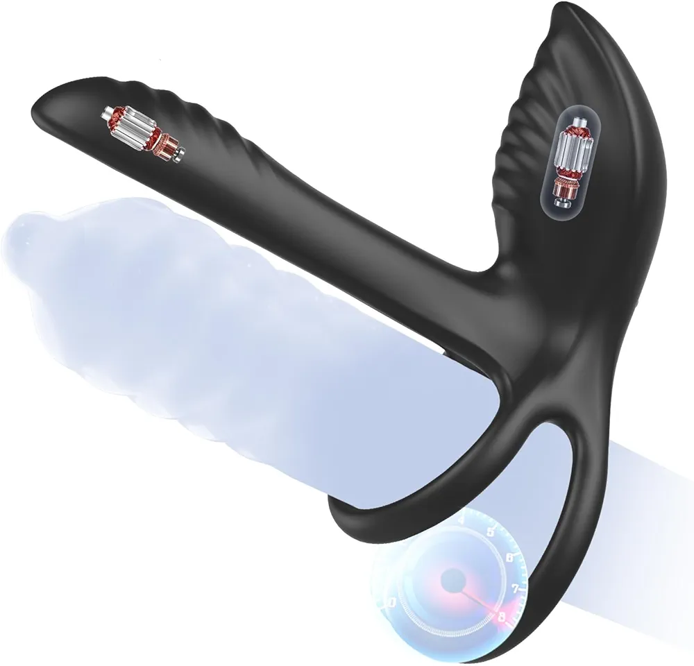 Vibrating Cock Ring Prostate Massager Sex Toys for Men, APP Remote Control Penis Ring Anal Butt Plug Male Vibrators Penis Slieeve for Men Erection Sex with 10 Vibrations for Mens Couples Sex Toys