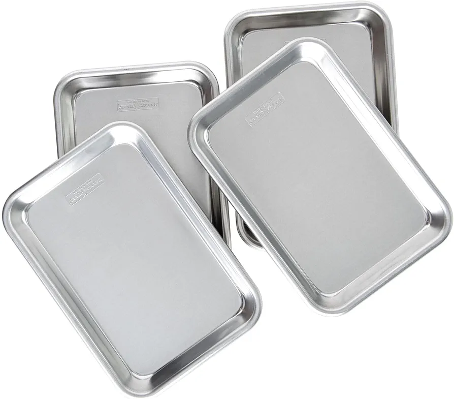 Nordic Ware Naturals Aluminum Half Sheet Pans, 4-pack