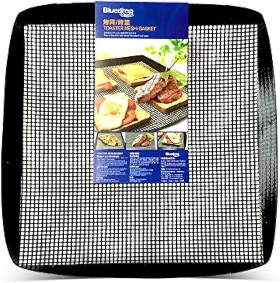Bluedrop Toaster Baskets Grill Baskets Crisper Chips Bakery Trays Woven Glass Baking Mesh Baskets For Quick Oven 30X35CM
