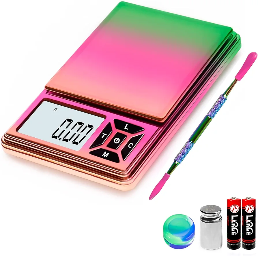Digital Pocket Scale 300g/0.01g Accuracy，Small Jewellery Coin Powder Scale Digital Gram and Oz with 50g Cal Weights，Digital Gram Scale