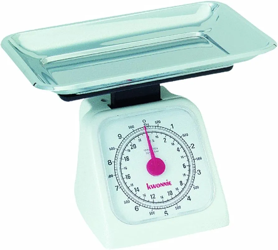 Norpro 22Lb Food Scale Removable Metal Tray, One Size, Shown