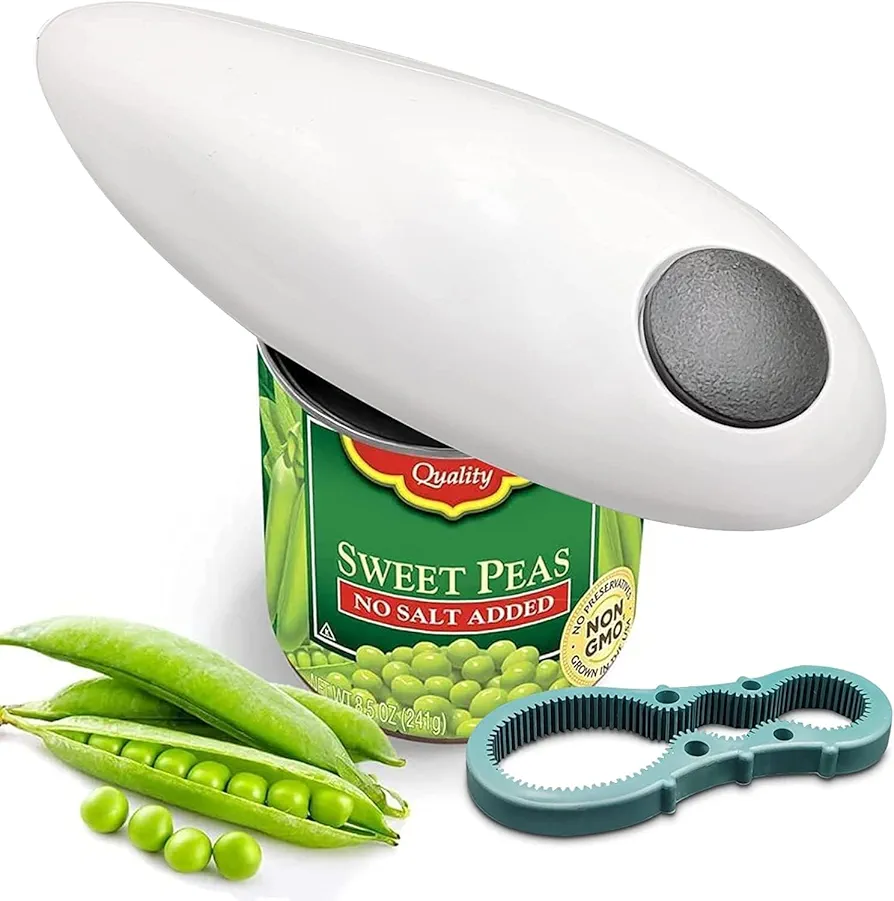 Portable Automatic Electric Can Tin+ Free Bottle Jar Grip Mate Opener Battery Operated Hands-Free for Seniors with Arthritis Eliminate Hand Pain HelpPrevent Injuries Strain