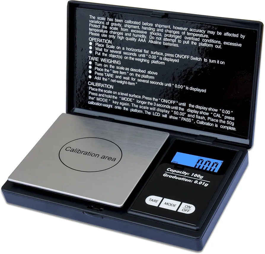 Weighmax Classic 3805 Series Digital Pocket Scale, 100 by 0.01g, Black