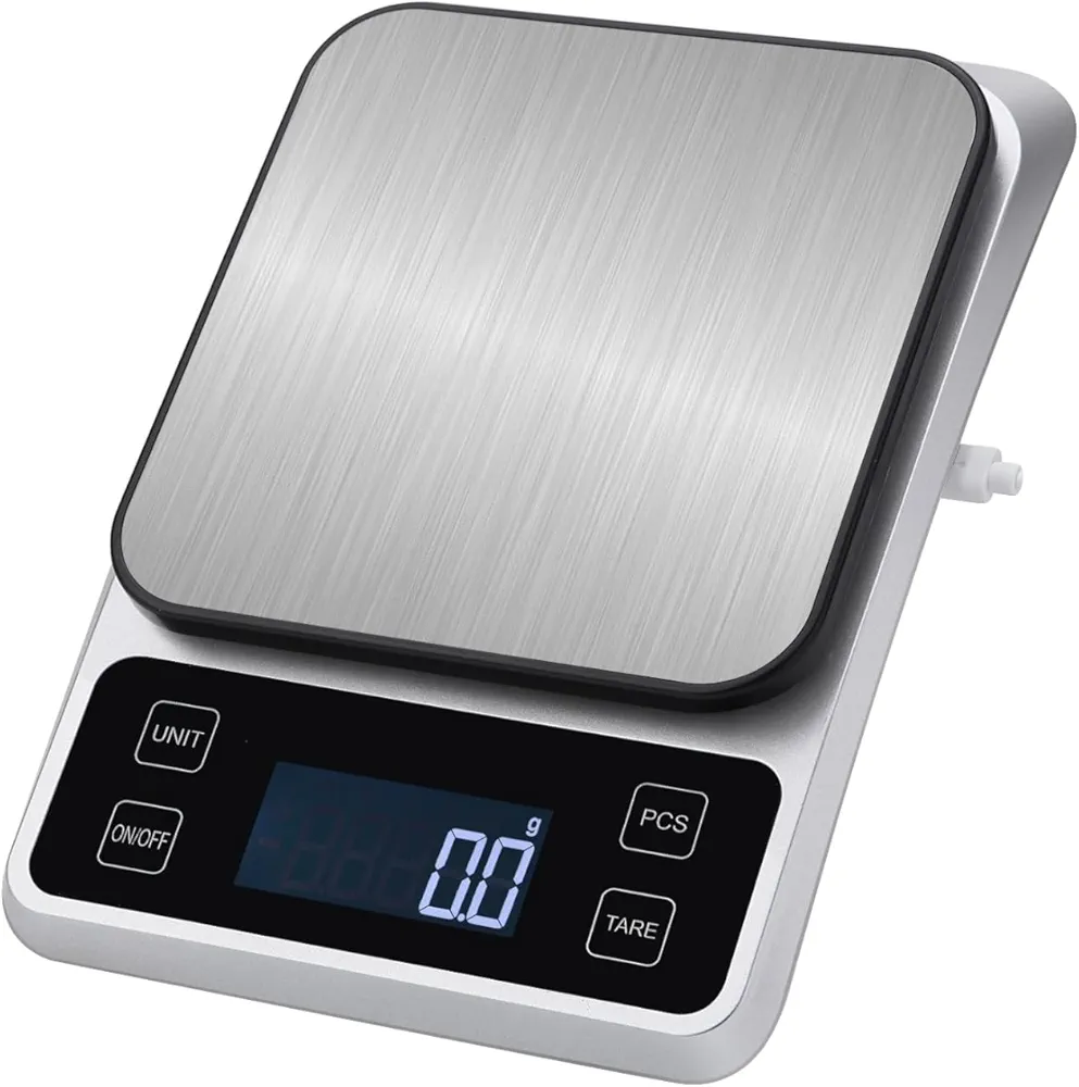 Digital Kitchen Scale 5kg/0.1 Food Digital Kitchen Scale Stainless Steel Platform, for Meal Prep, Weight Loss, Baking,Cooking,Coffee,etc Battery not Included