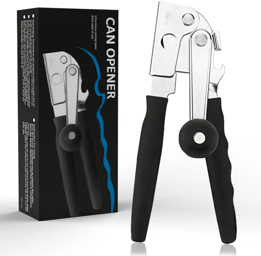Commercial Can Opener - Heavy Duty Can Opener - Hand Can Opener Manual - Industrial Can Opener - Opener for big cans - Hand Crank Can Opener - Restaurant Can Opener - Ergonomic Design - Easy Crank