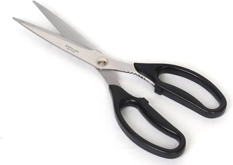Lock&Lock Korean BBQ Bulgogi Kalbi Stainless Steel (420J2) Scissors - Meat Cutting Shears 9.8 Inch - Right and Left Hand Users