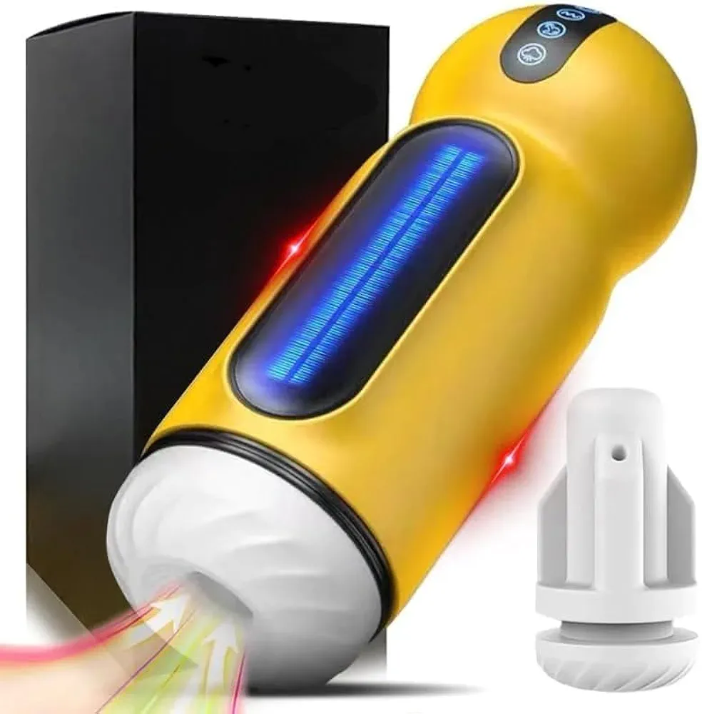 Automatic Male Masturbator: with 10 Modes Sucking Vibration Blowjob Sex Machine Sucking Male Sex Toys for Men Heating Fake Pocket Pussy Male Hands Free Stroker Mens Adult Toys