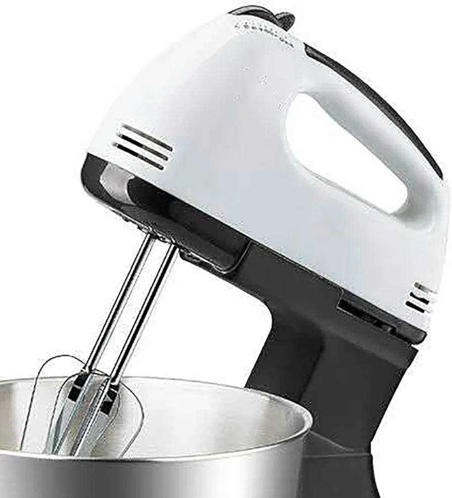 Yctze Electric Hand Mixer, Household Egg Beater White Separator Stand Whisk with Dough Hook for Cream Baking Food