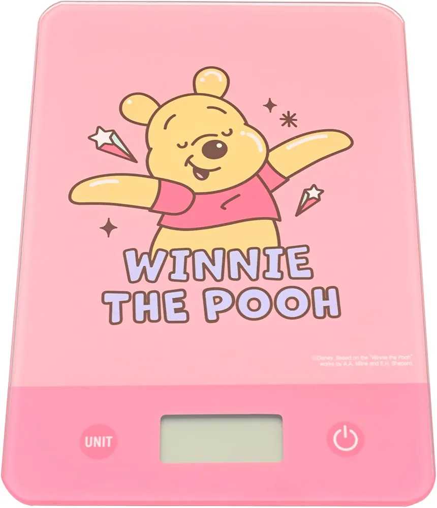 Winnie-Bear-Pooh Electronic Kitchen Scale 1kg|Pink/Mint Green - Food Kitchen Scale Features Cute Design, Perfect for Meal Prep, Cooking, & Baking, Scales Digital Weight, Grams & Ounces (Pink)