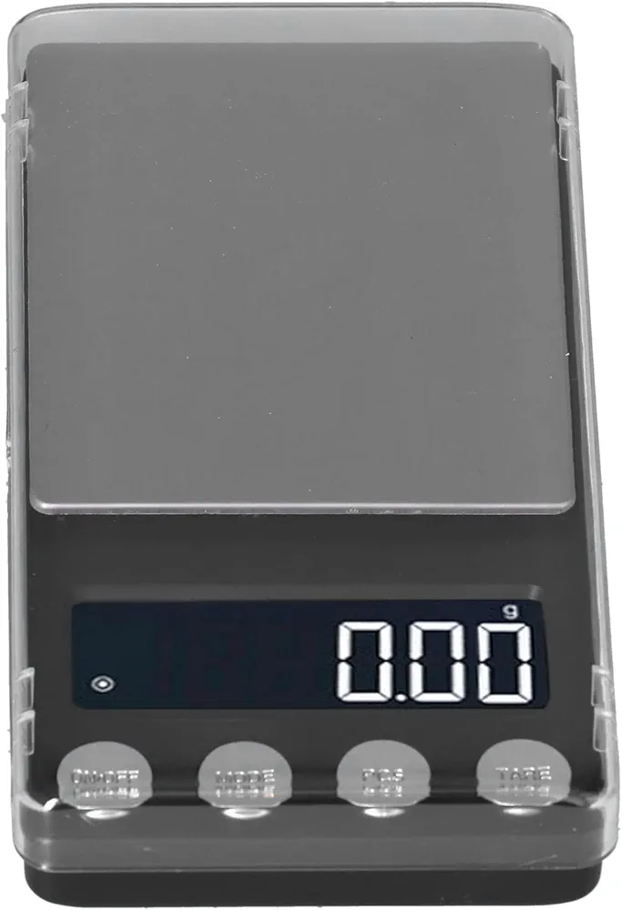FLEXMAN Digital Mini Scale, Food Kitchen Scale, Stainless Steel Scale Surface, Gram and Oz 7 Units Conversion, Electronic Pocket Jewelry Scale with LCD Display for High Precision Weighing (200g/0.01g)