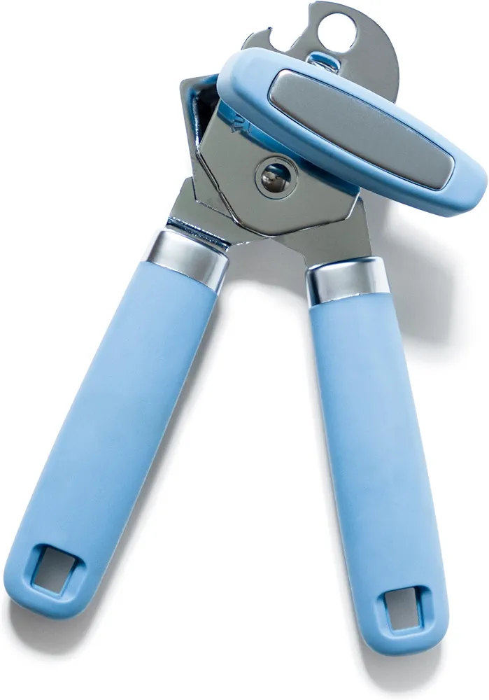 Professional Grade Handheld Manual Multifunction Can & Bottle Opener With Magnet - Blue