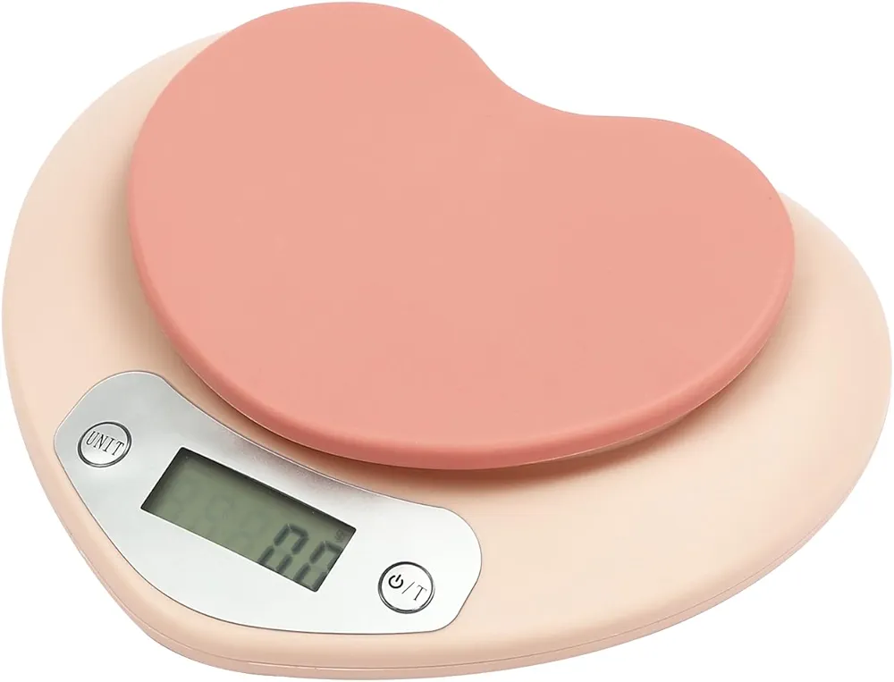 TFCFL Digital Kitchen Scale Food Scale, Ultra Precise Kitchen Scale with LCD Display, 6.6lbs (3kg) Capacity, 0.0035 oz.(0.1g) 3 Units (G, Lb, Oz) Food Scale for Baking, Pink Food Scale