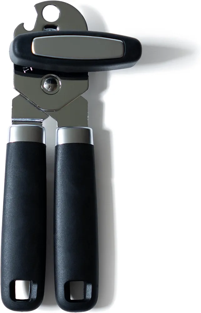 Professional Grade Handheld Manual Multifunction Can & Bottle Opener With Magnet - Black