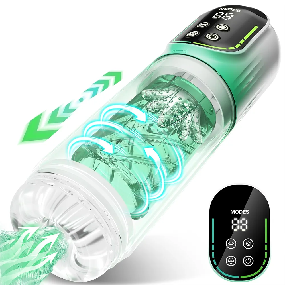 Automatic Male Masturbator Penis Pump, Male Sex Toys for Men Sex Toy Adult Toys Pocket Pussy Male Stroker Male Masturbators with 3 Pump & 7 Thrusting Rotating Vibrating Sucking Sex Games