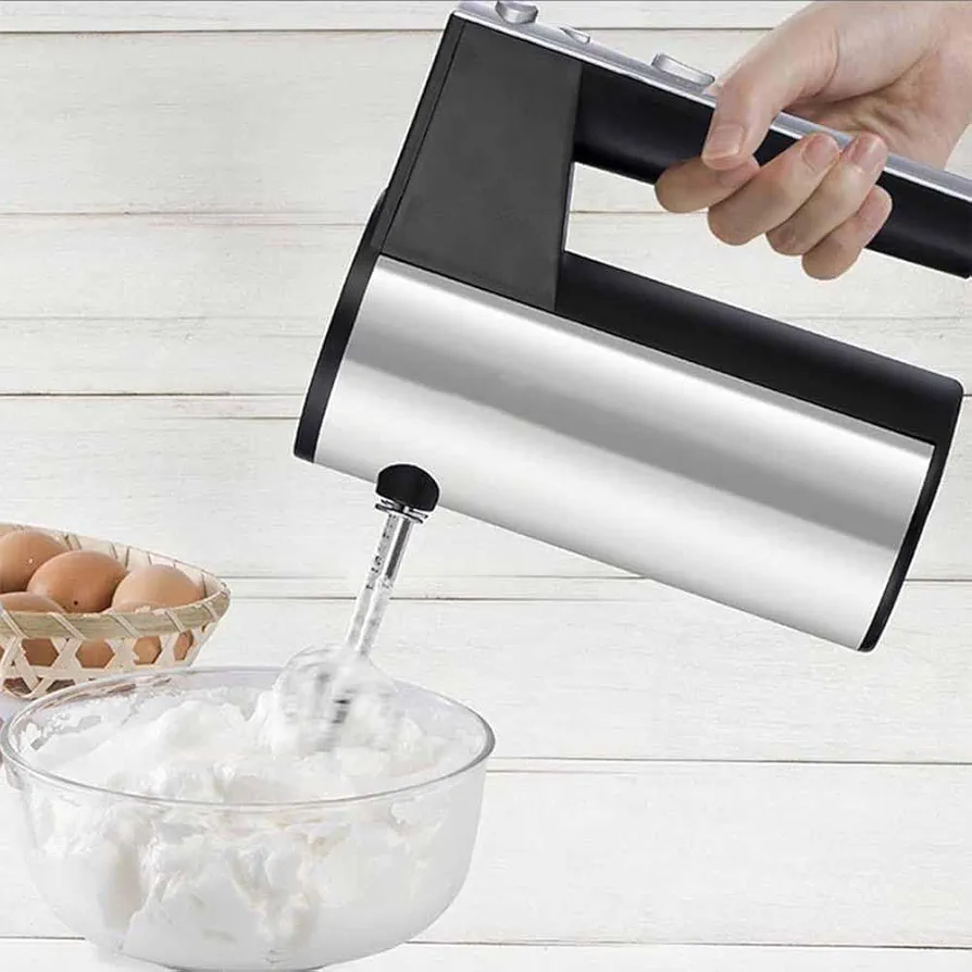 800W Electric Hand Mixer Kitchen Handheld Mixer 5 Speed Powerful with Turbo for Baking Cake Lightweight & Personal Electric Mixer with Egg Baking Beaters Dough Hooks, Whipping Mixing Cookies