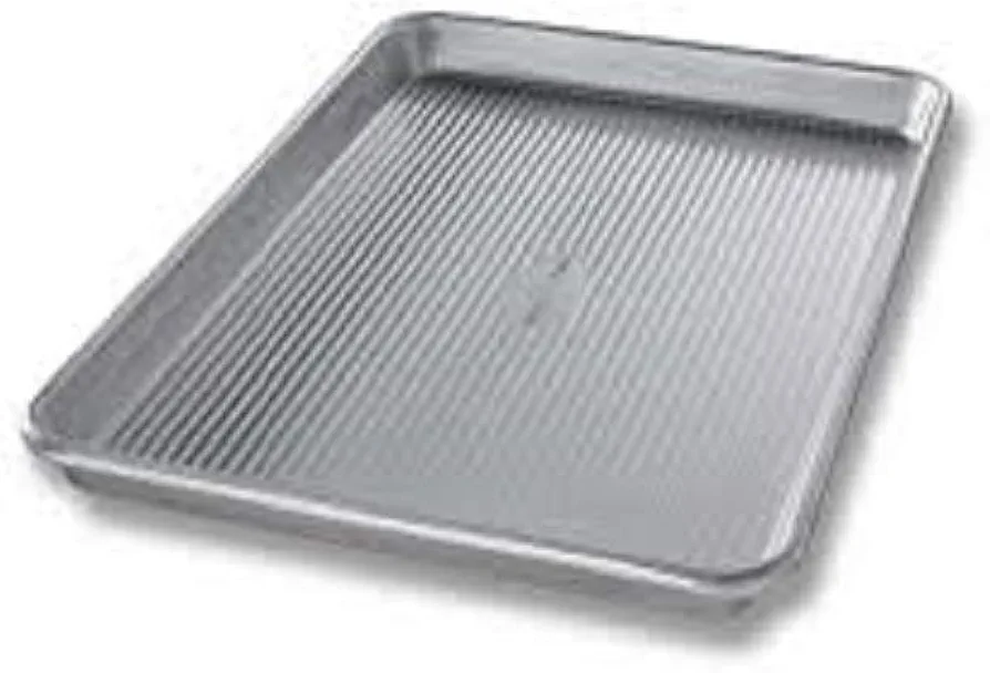 USA Pan Bakeware Nonstick Jelly Roll Pan With Lid, White
