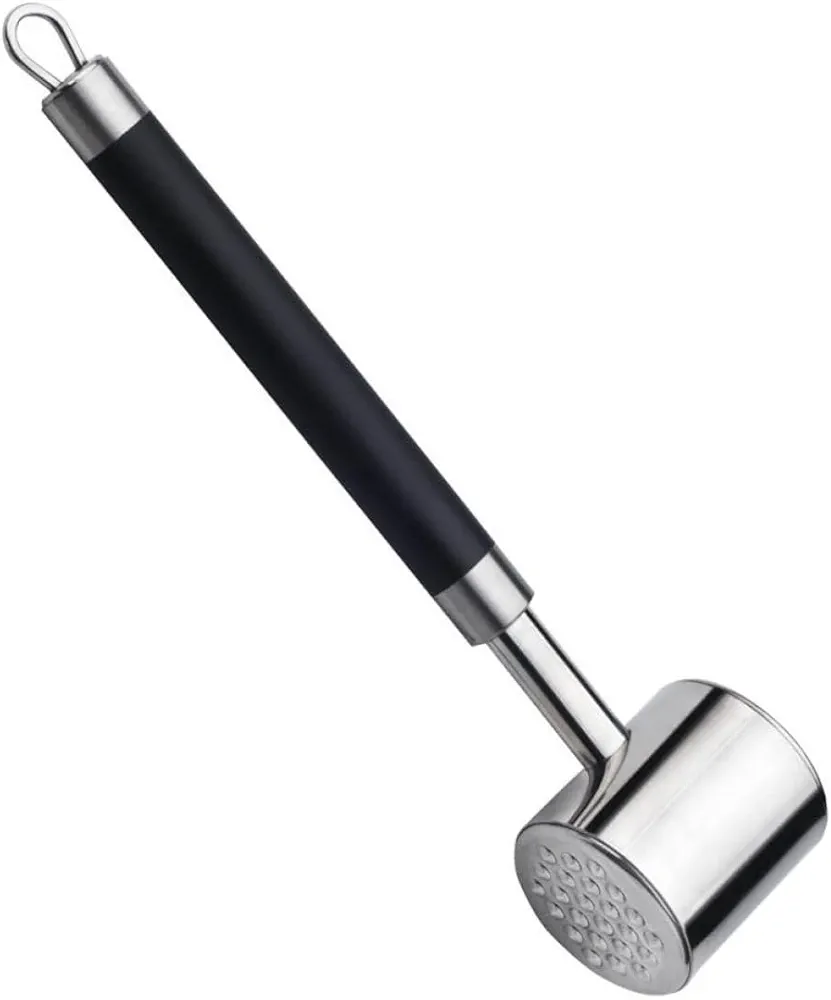 KICHOUSE 1pc Meat Loosening Hammer Beef Bbq Tools Steak Tenderizer Kitchen Mallet Grill Tools Steak Pounder Loose Meat Hammer Meat Maker Crab Tools Pork Meat Tenderizer Silver