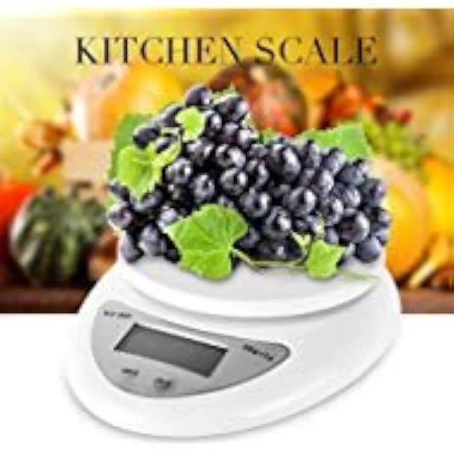 CableVantage Digital Kitchen Scale 1-5000g Diet Food Compact Kitchen Scale 0.1-176oz Kitchen Scale Diet Food Balance